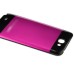 Matte Brushed Aluminum Back Cover For Samsung Galaxy Note 2 N7100 - Magenta / Black