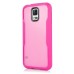 Matte Transparent PC Hard Back Case Cover for Samsung Galaxy S5 G900 - Magenta