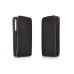 Matte Vertical Magnetic Flip Leather Case Holder for iPhone 4 / 4S (Black)