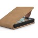 Matte Vertical Magnetic Flip Leather Case Holder for iPhone 4 / 4S (Brown)