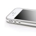 Matte White Circle TPU and PC Bumper Case Cover for iPhone 4 iPhone 4S - Black