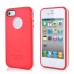 Matte White Circle TPU and PC Bumper Case Cover for iPhone 4 iPhone 4S - Red