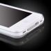 Matte White Circle TPU and PC Bumper Case Cover for iPhone 4 iPhone 4S - White