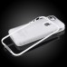 Matte White Circle TPU and PC Bumper Case Cover for iPhone 4 iPhone 4S - White