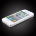 Matte White Circle TPU and PC Bumper Case Cover for iPhone 4 iPhone 4S - White