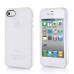 Matte White Circle TPU and PC Bumper Case Cover for iPhone 4 iPhone 4S - White