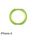 Metal Chrome Plated Ring Home Menu Button Keypad Housing Replacement Part For iPhone 4 - Green / White