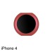 Metal Chrome Plated Ring Home Menu Button Keypad Housing Replacement Part For iPhone 4 - Magenta / Black