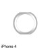 Metal Chrome Plated Ring Home Menu Button Keypad Housing Replacement Part For iPhone 4 - Silver / White