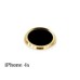 Metal Chrome Plated iPhone 5s Looking Gold Ring Home Menu Button Keypad Housing Replacement Part For iPhone 4S - Gold / Black