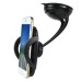 Metal Goose neck 360° Rotating Universal Car Suction Holder - Black