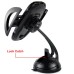 Metal Goose neck 360° Rotating Universal Car Suction Holder - Black