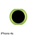 Metal iPhone-5s-Like Home Menu Button Ring Keypad Housing Replacement Part For iPhone 4S - Green / Black