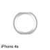 Metal iPhone-5s-Like Home Menu Button Ring Keypad Housing Replacement Part For iPhone 4S - Silver / White