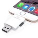 Micro SD TF Memory Card Reader USB i-Flash Drive For iPad Air iPhone 5 5S 6 Plus - White