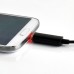 Micro USB 2.0 Sync Data Transmission and Charging Cable with LED Light - Black