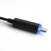 Micro USB 2.0 Sync Data Transmission and Charging Cable with LED Light - Black