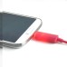 Micro USB 2.0 Sync Data Transmission and Charging Cable with LED Light - Magenta