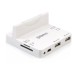 Micro USB 5-Pin Sync And Charge Dock Station Cradle With USB 2.0 Card Reader For Samsung Galaxy S4 i9500 / S3 i9300 - White