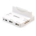 Micro USB 5-Pin Sync And Charge Dock Station Cradle With USB 2.0 Card Reader For Samsung Galaxy S4 i9500 / S3 i9300 - White