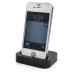 Mini Docking Station Adapter for iPhone 4 iPod Touch 4 iPod Nano 6 - Matte Black