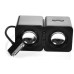 Mini Portable External Loudspeaker 30-Pin USB Cable For iPhone 4 / 4S - Black