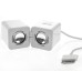 Mini Portable External Loudspeaker 30-Pin USB Cable For iPhone 4 / 4S - White