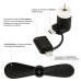 Multicolor 2 in 1 Portable Travel Mini USB Fan for iPhone & Android Smart Phone - Black