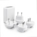 Multifunctional USB Travel Charger For iPad iPhone iPod Samsung BlackBerry - White