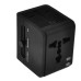 Multifunctional USB Travel Charger For  iPhone iPod Samsung Blackberry - Black