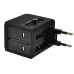 Multifunctional USB Travel Charger For  iPhone iPod Samsung Blackberry - Black