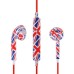 National Flag Earphone With Microphone And Volume Control Button - UK