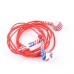 National Flag Earphone With Microphone And Volume Control Button - USA