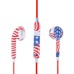 National Flag Earphone With Microphone And Volume Control Button - USA