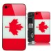 National Flags Hard Back Cover with Glass Surface for Apple iPhone 4 - Canada