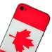 National Flags Hard Back Cover with Glass Surface for Apple iPhone 4 - Canada