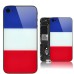 National Flags Hard Back Cover with Glass Surface for Apple iPhone 4 - France