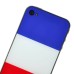 National Flags Hard Back Cover with Glass Surface for Apple iPhone 4 - France