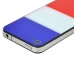 National Flags Hard Back Cover with Glass Surface for Apple iPhone 4 - France