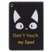 Nervous Cat Don't touch my Ipad Wallet Card Slot Stand Leather Smart Case for iPad Pro 9.7 inch