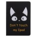 Nervous Cat Don't touch my Ipad Wallet Card Slot Stand Leather Smart Case for iPad Pro 9.7 inch