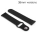 New Arrival Fresh Solid Color Soft Silicone Band Strap For Apple Watch 38 mm Version - Black