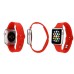 New Arrival Fresh Solid Color Soft Silicone Band Strap For Apple Watch 38 mm Version - Red