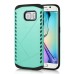 New Arrive 2 In 1 Armor PC And TPU Protective Back Case Cover For Samsung Galaxy S6 Edge - Green