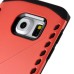 New Arrive 2 In 1 Armor PC And TPU Protective Back Case Cover For Samsung Galaxy S6 Edge - Red