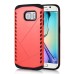 New Arrive 2 In 1 Armor PC And TPU Protective Back Case Cover For Samsung Galaxy S6 Edge - Red