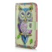 New Arrive Fashion Colorful Drawing Printed Artistic Owl PU Leather Flip Wallet Stand Case With Card Slots For Samsung Galaxy S5 G900