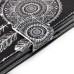 New Arrive Fashion Colorful Drawing Printed Black White Dreamcatcher  PU Leather Flip Wallet Stand Case With Card Slots For Samsung Galaxy S6 Edge