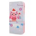 New Arrive Fashion Colorful Drawing Printed  Christmas Owl  PU Leather Flip Wallet Stand Case With Card Slots For iPhone 5 / 5s