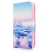 New Arrive Fashion Colorful Drawing Printed Clouds In Blue Sky PU Leather Flip Wallet Stand Case With Card Slots For iPhone 5c
